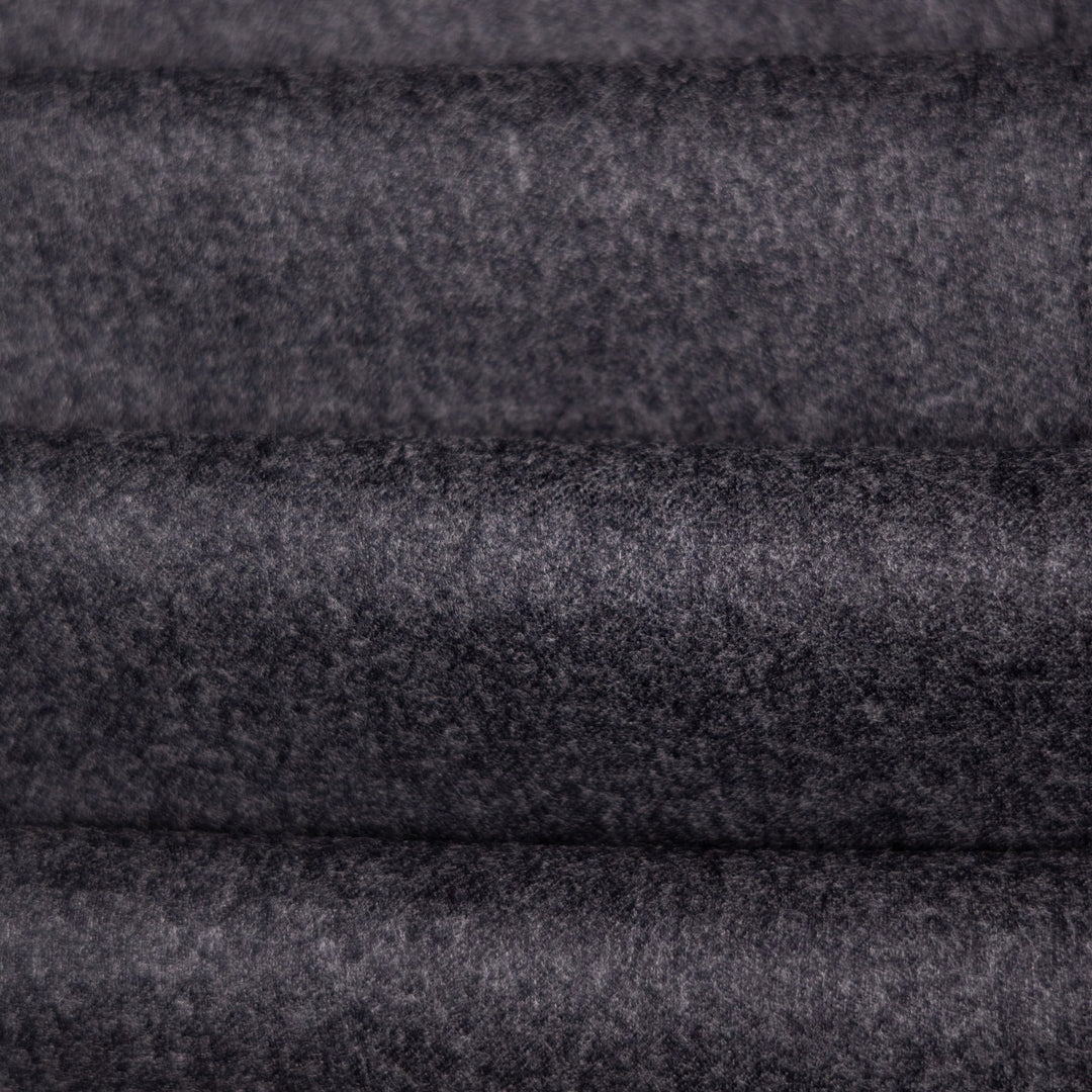 Charcoal Grey Flannel Wool Trousers - Regular Fit