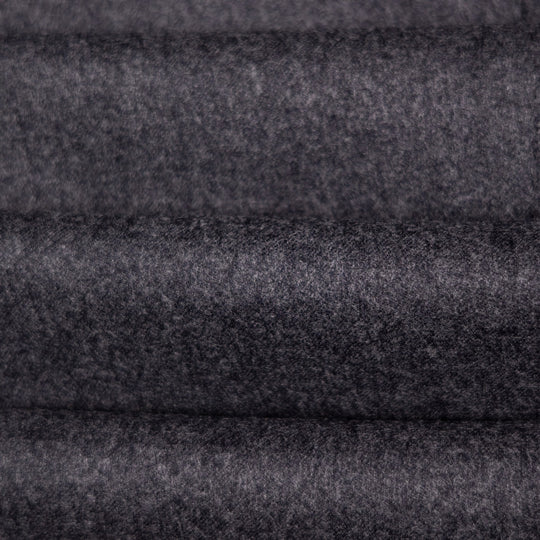 Charcoal Grey Flannel Wool Trousers - Regular Fit