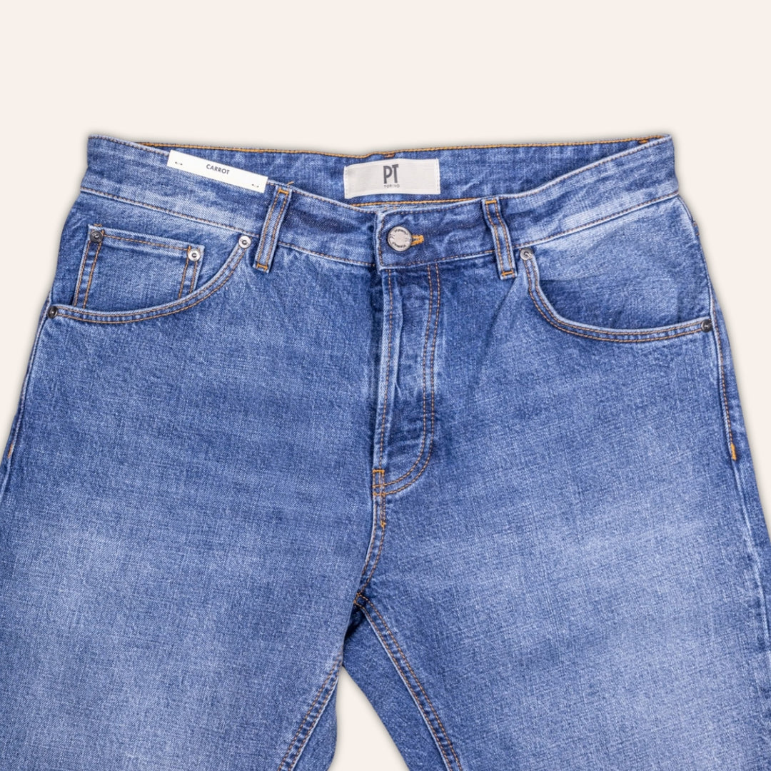 Washed Mid Blue Denim Modern Cut