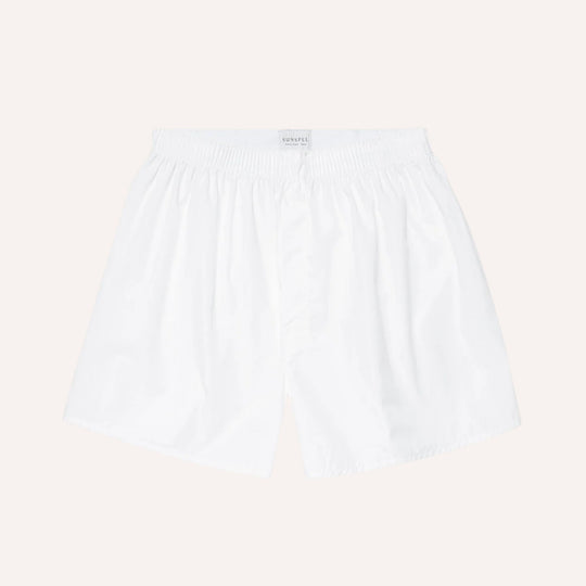 White Cotton Boxer Shorts