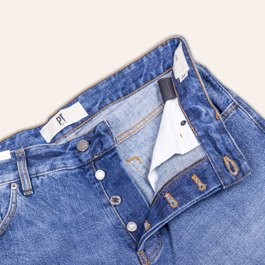 Washed Mid Blue Denim Modern Cut