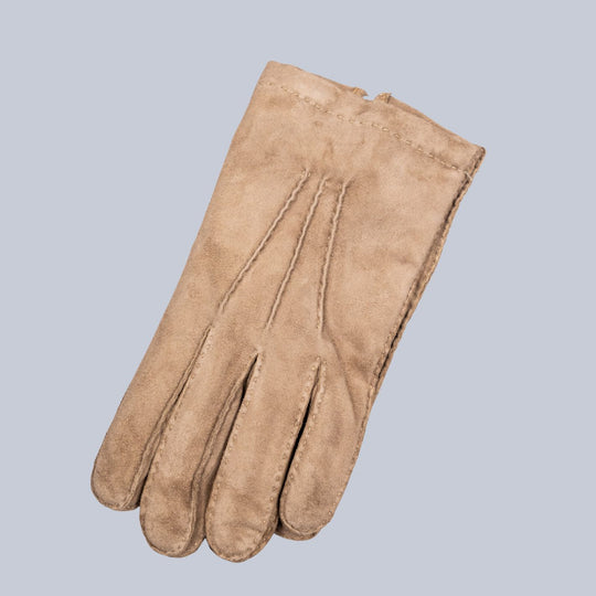Taupe Suede Cashmere Lined Gloves