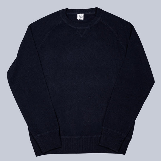 Navy Raglan Cashmere Sweater
