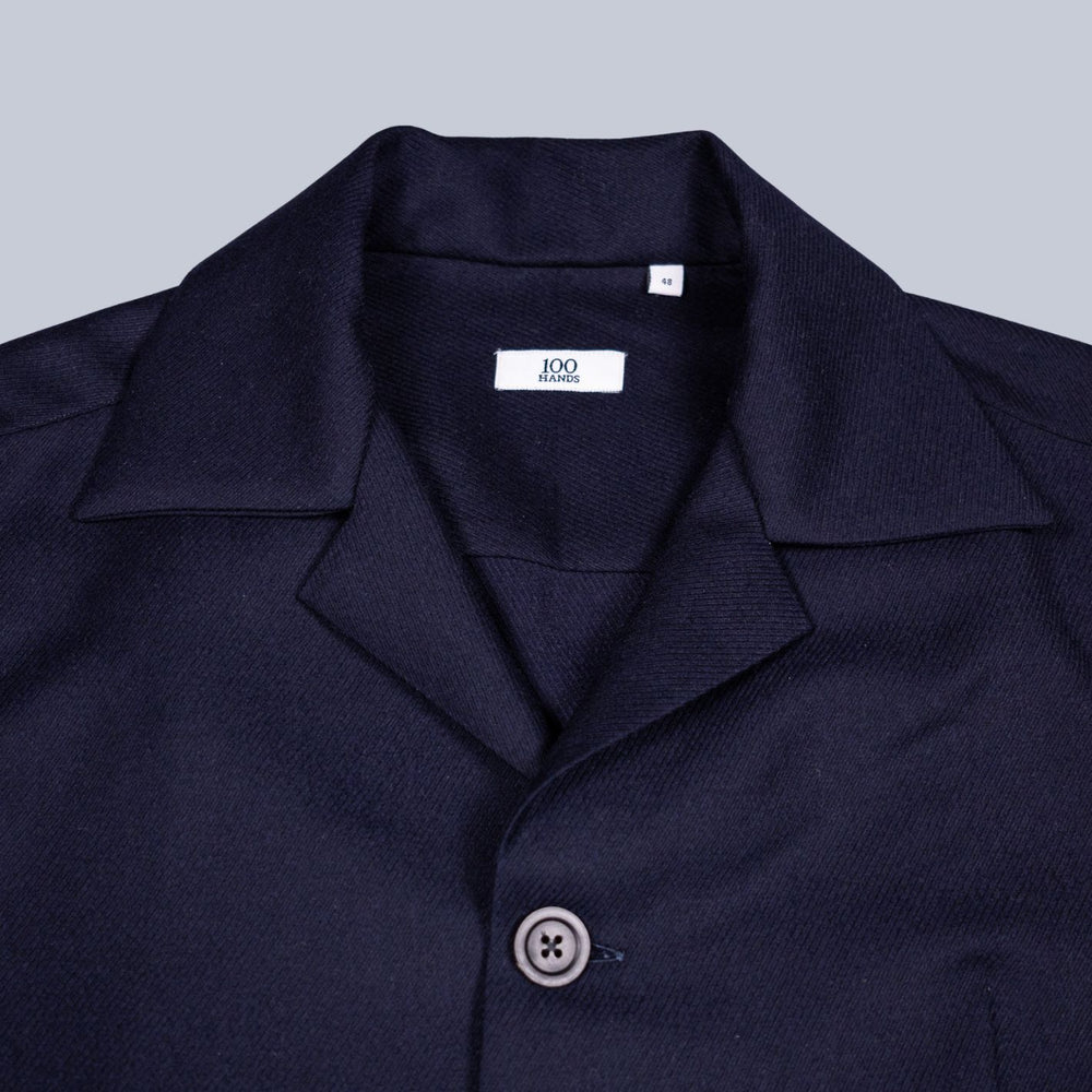 Navy Twill Wool Traveller Jacket