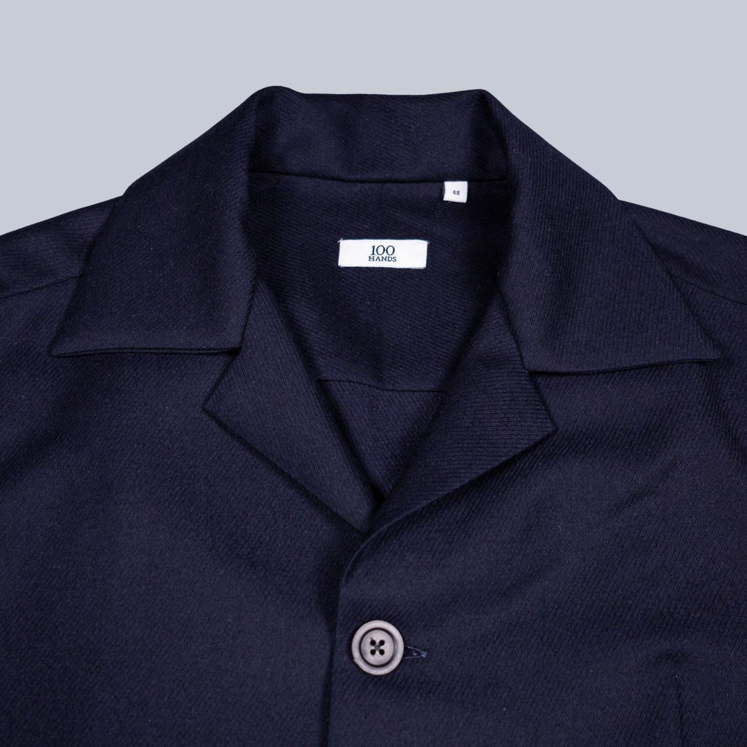 Navy Twill Wool Traveller Jacket