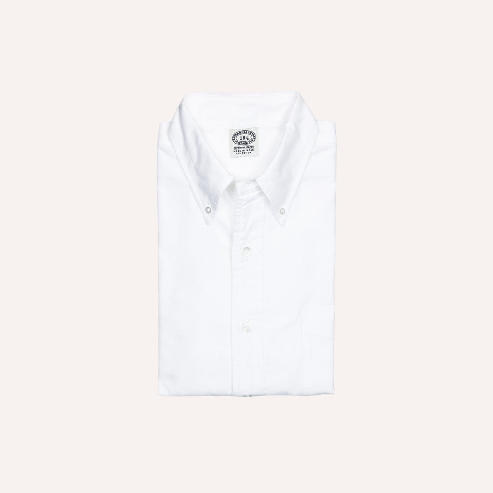 White Washed Oxford Button Down Shirt