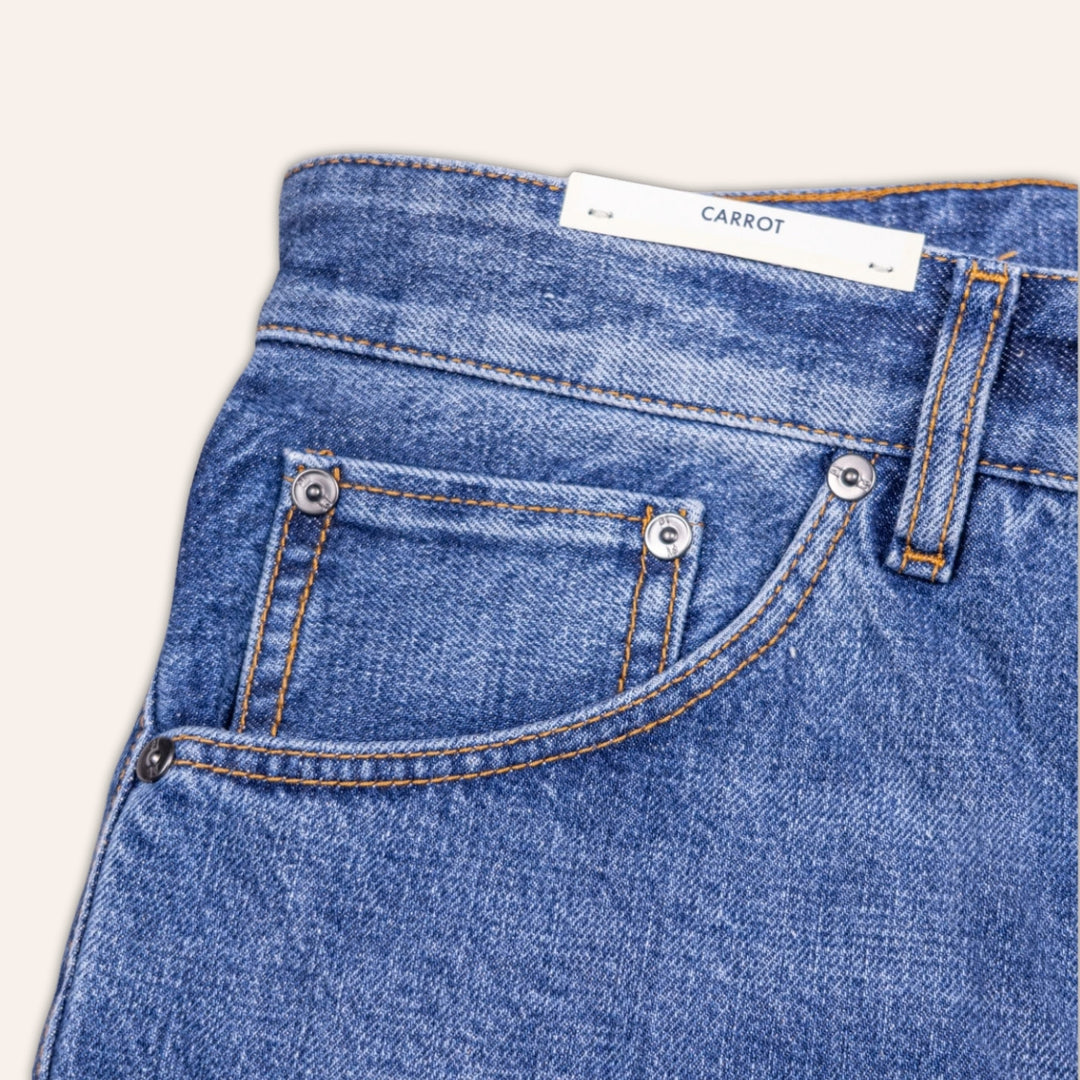 Washed Mid Blue Denim Modern Cut