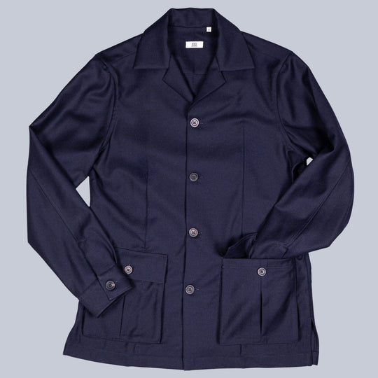 Navy Twill Wool Traveller Jacket