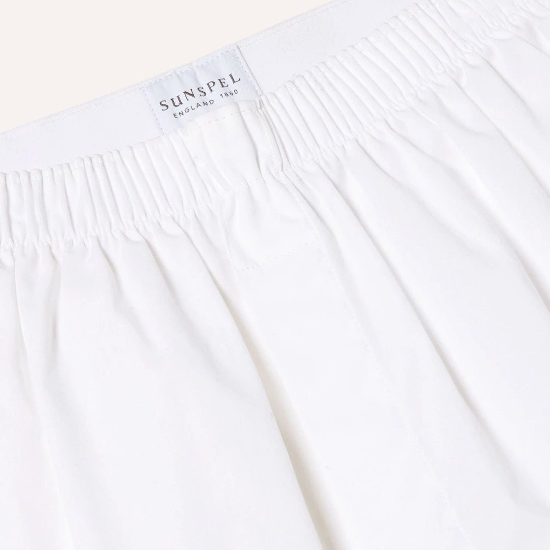 White Cotton Boxer Shorts