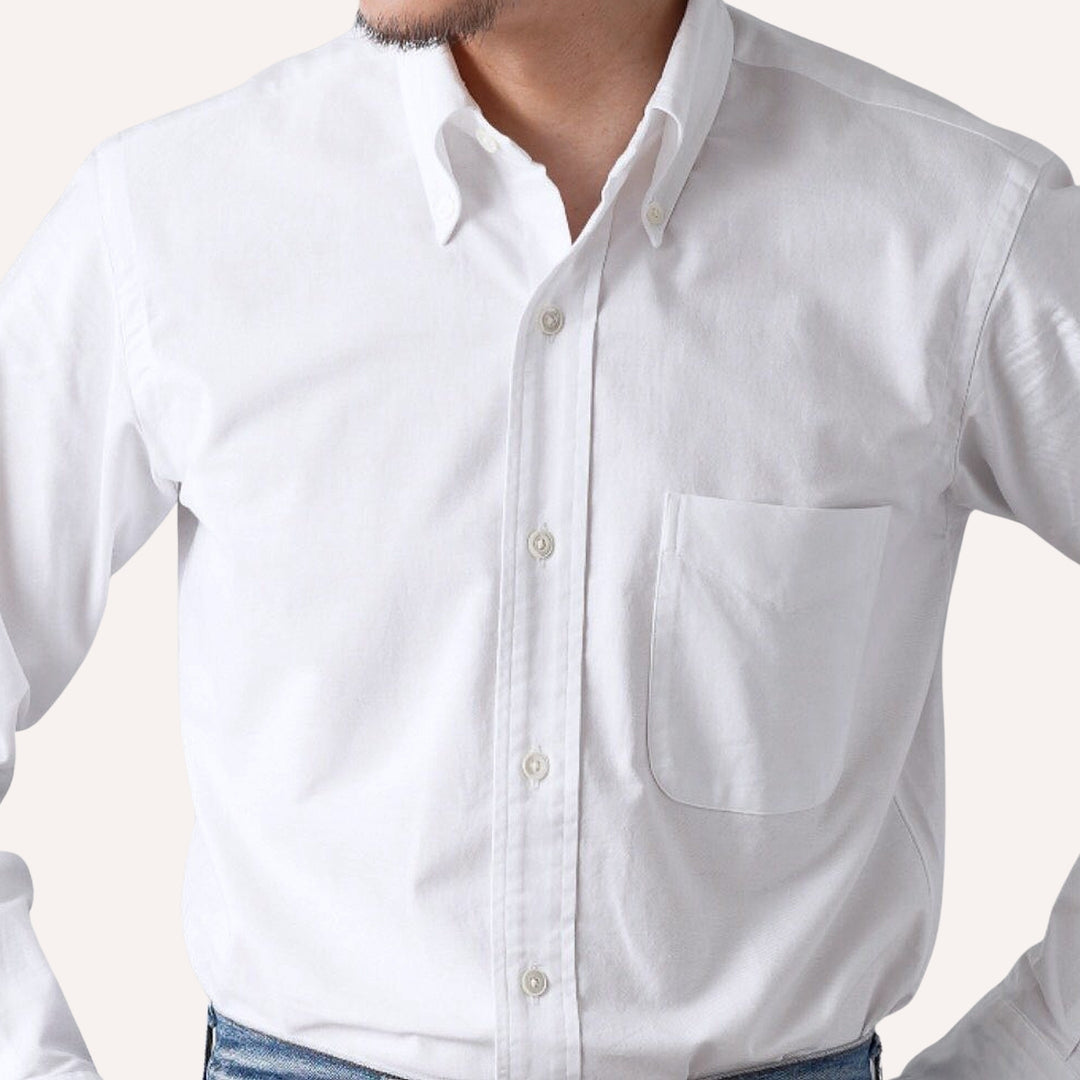 White Washed Oxford Button Down Shirt