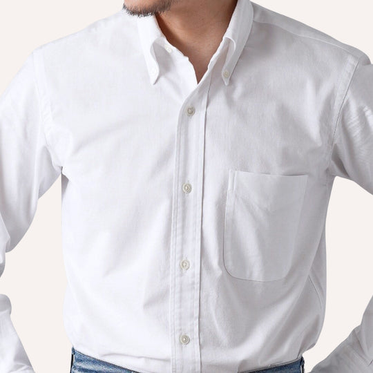 White Washed Oxford Button Down Shirt