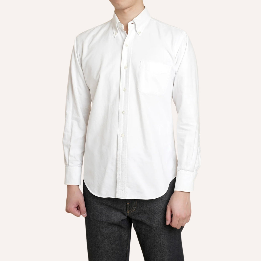 White Washed Oxford Button Down Shirt