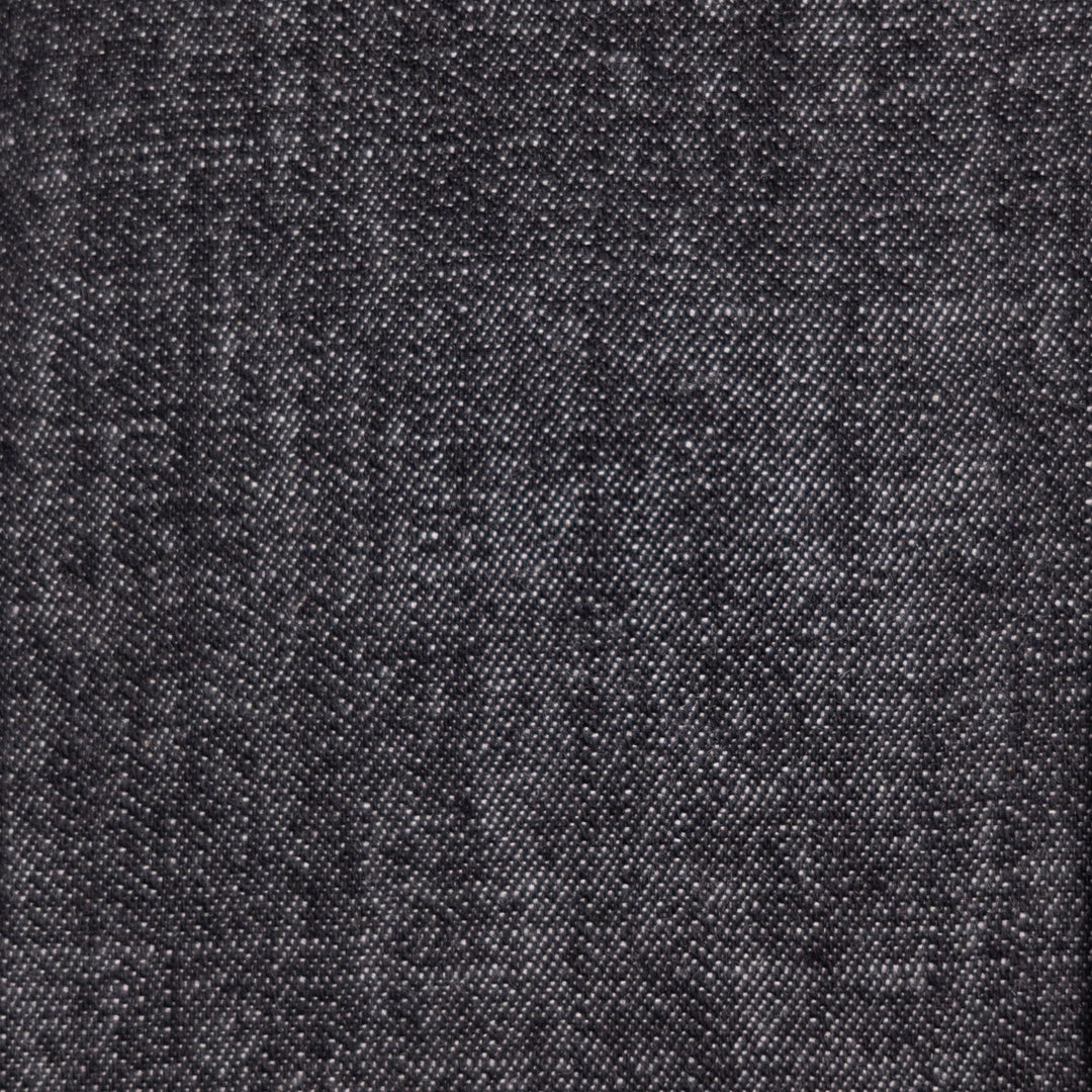 Washed Black Denim Western Shirt - Slim Fit