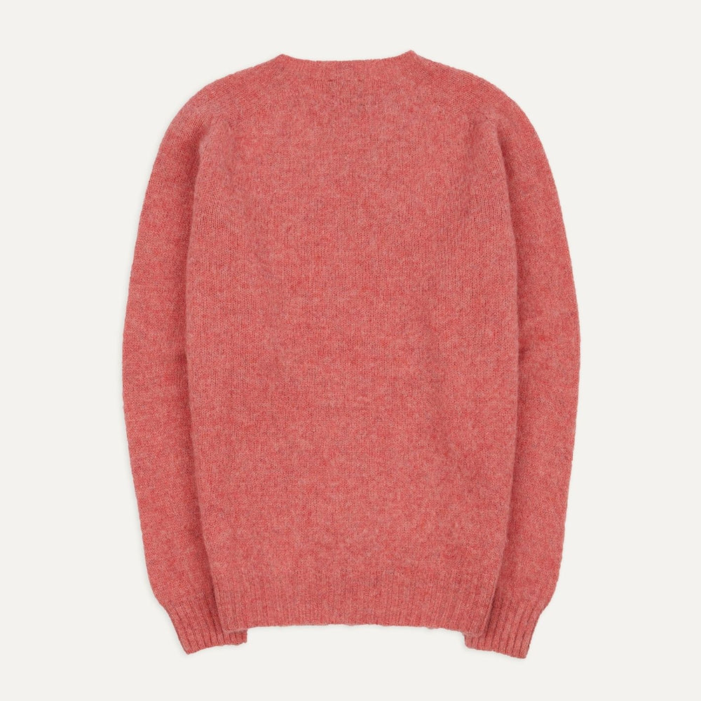 Dusty Rose Brushed Shetland Crew Neck Sweater