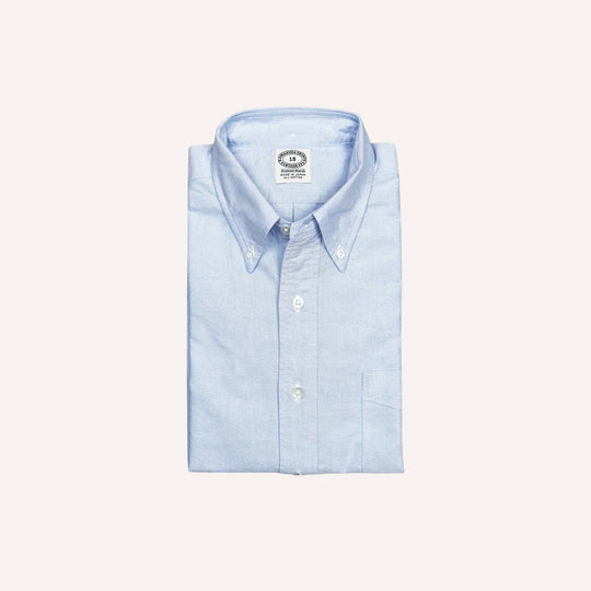 Light Blue Washed Oxford Button Down Shirt