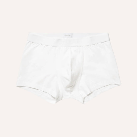 White Cotton Stretch Trunk