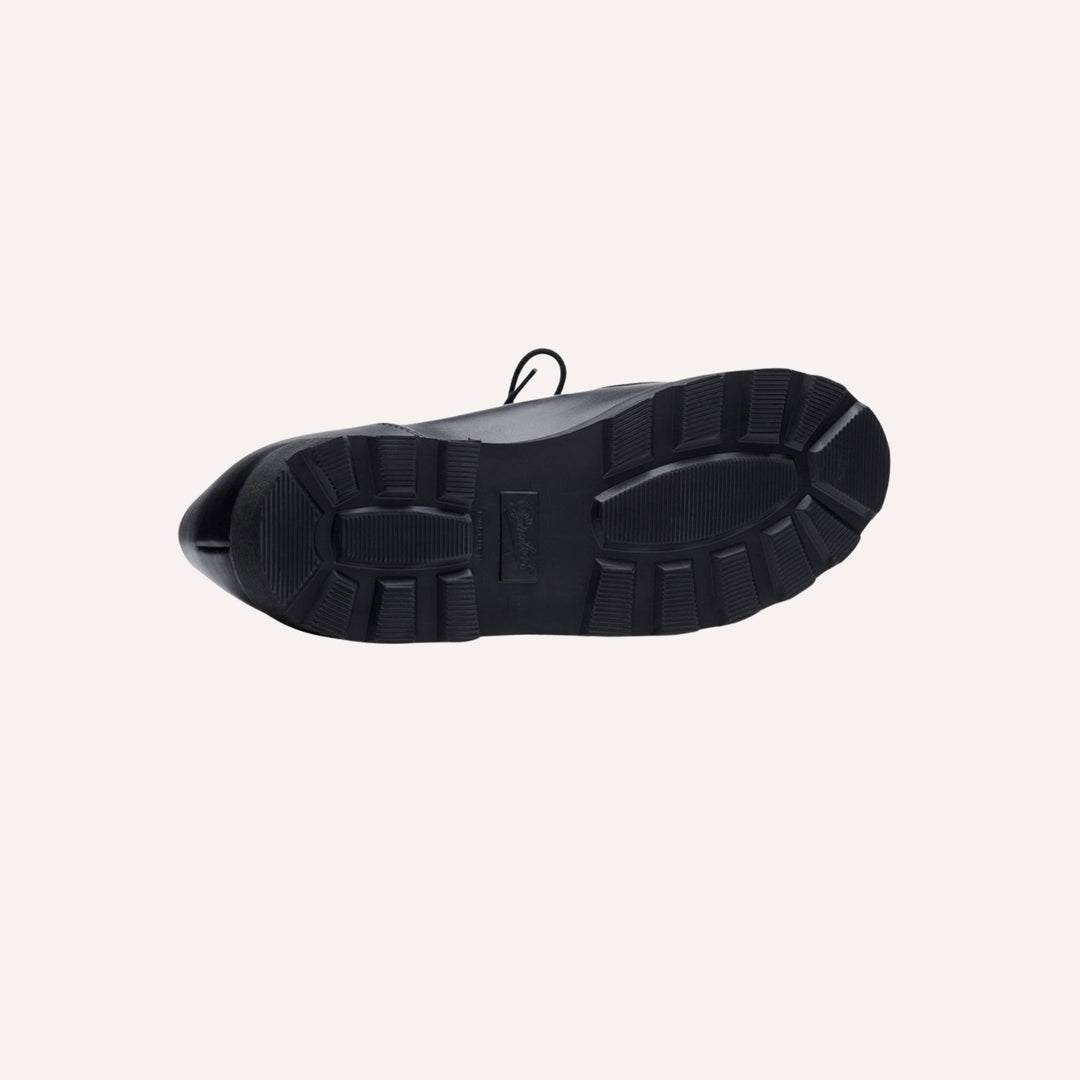 Black Leather Michael Derby Shoes