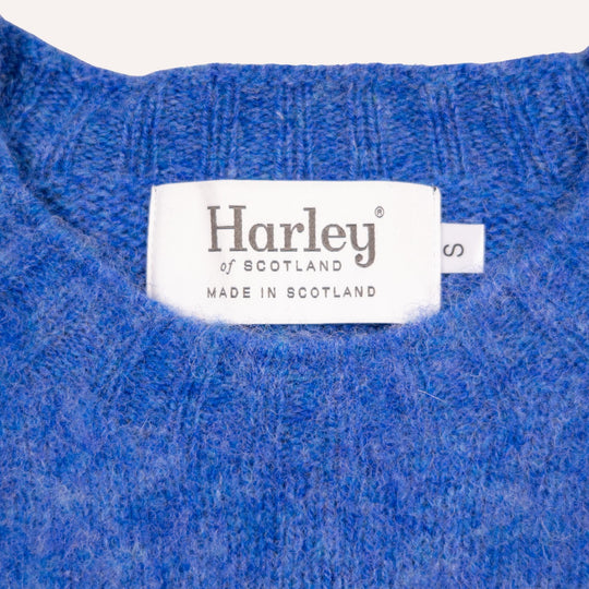 Cobalt Blue Lambswool Crewneck Sweater