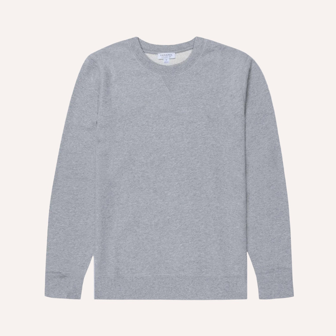 Grey Melange Loopback Sweatshirt