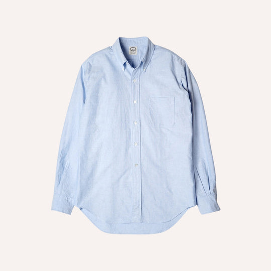 Light Blue Washed Oxford Button Down Shirt