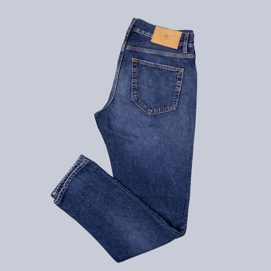 Washed Blue Denim Regular Fit