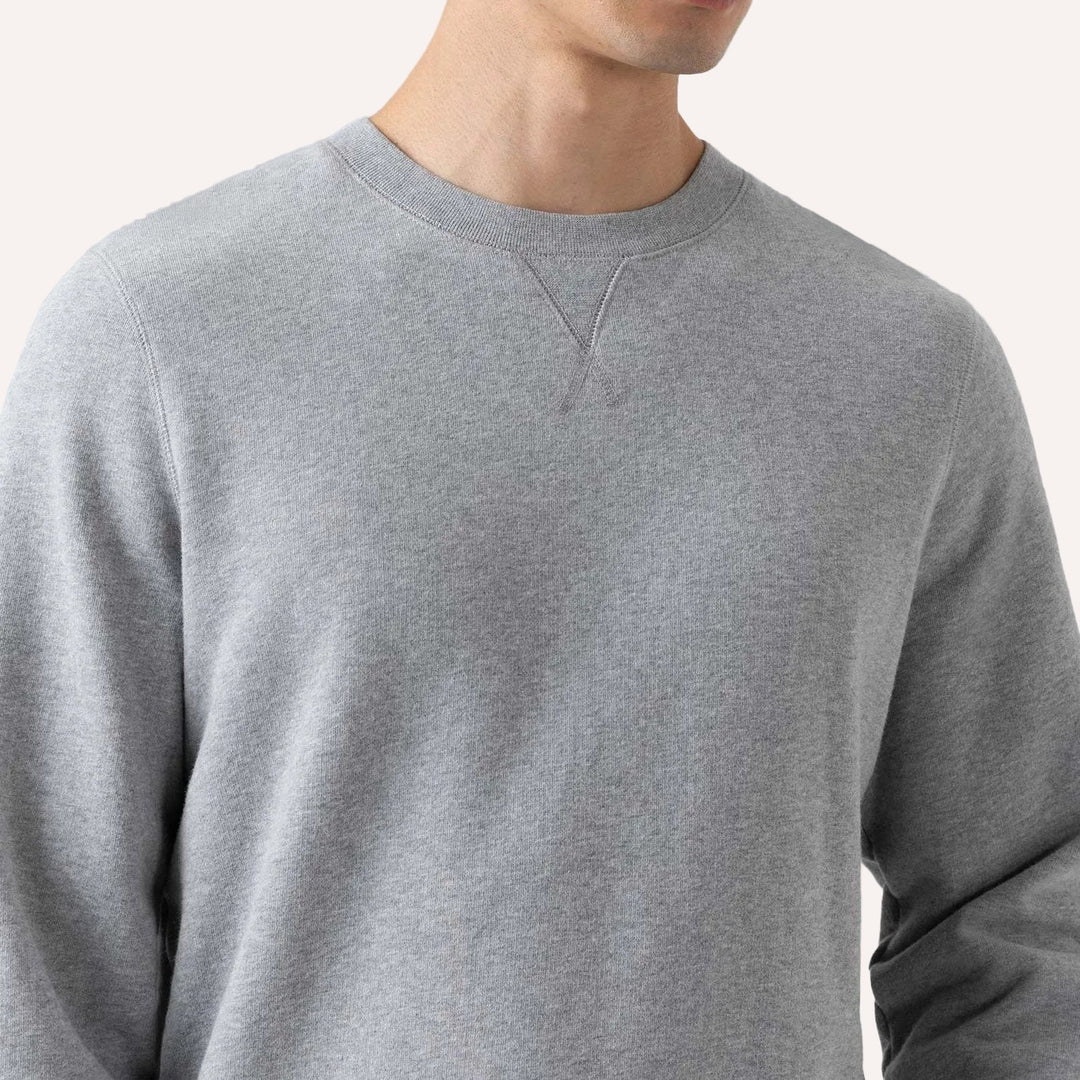 Grey Melange Loopback Sweatshirt