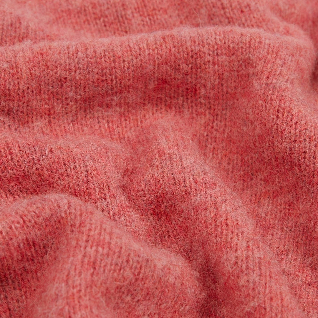 Dusty Rose Brushed Shetland Crew Neck Sweater