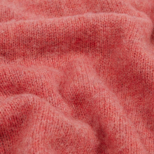 Dusty Rose Brushed Shetland Crew Neck Sweater