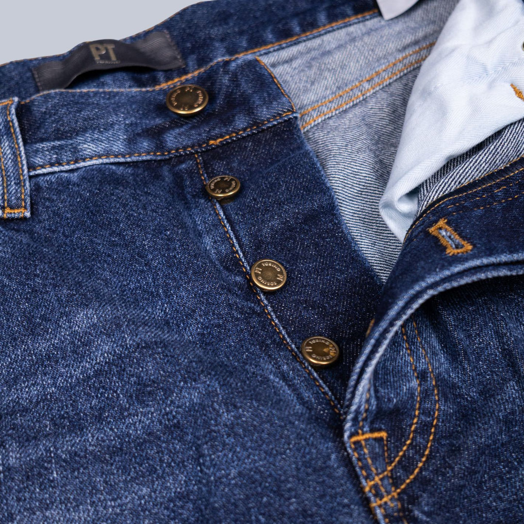 Washed Blue Denim Regular Fit