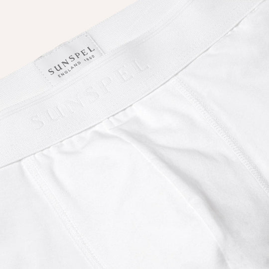 White Cotton Stretch Trunk
