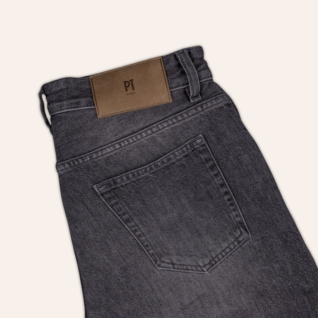 Washed Grey Denim Modern Cut
