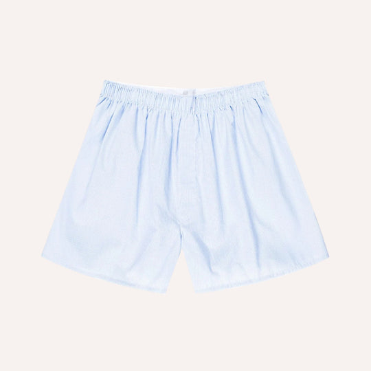 Light Blue Micro Gingham Boxer Shorts