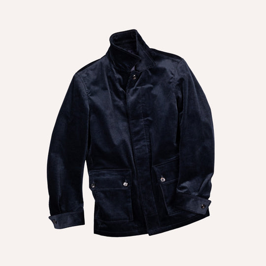 Navy Cotton Corduroy Traveller Jacket