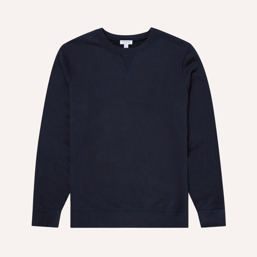 Navy Washed Loopback Sweatshirt