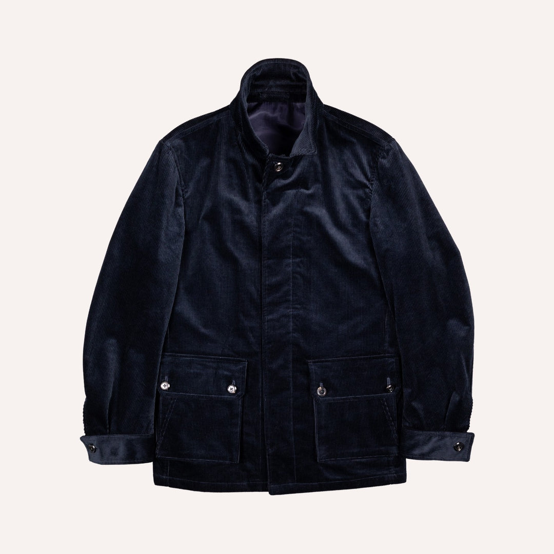 Navy Cotton Corduroy Traveller Jacket