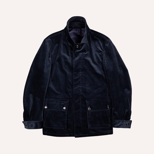 Navy Cotton Corduroy Traveller Jacket