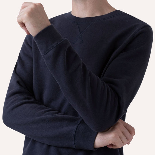 Navy Washed Loopback Sweatshirt