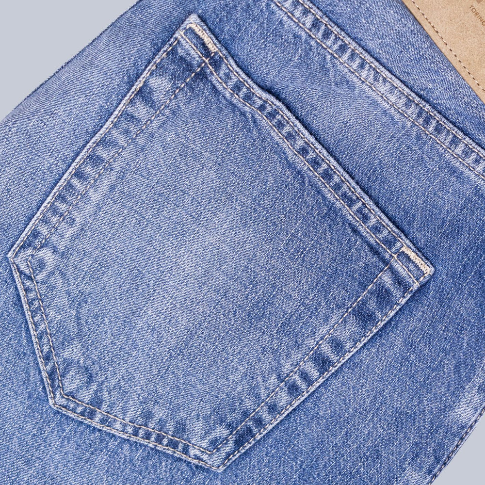 Light Washed Blue Denim Regular Fit