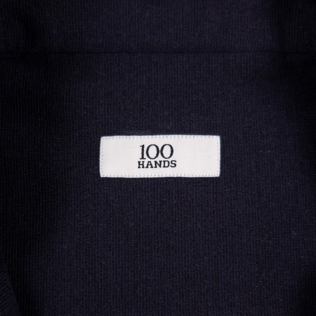 Navy Wool Stretch Mandarin Nehru Jacket