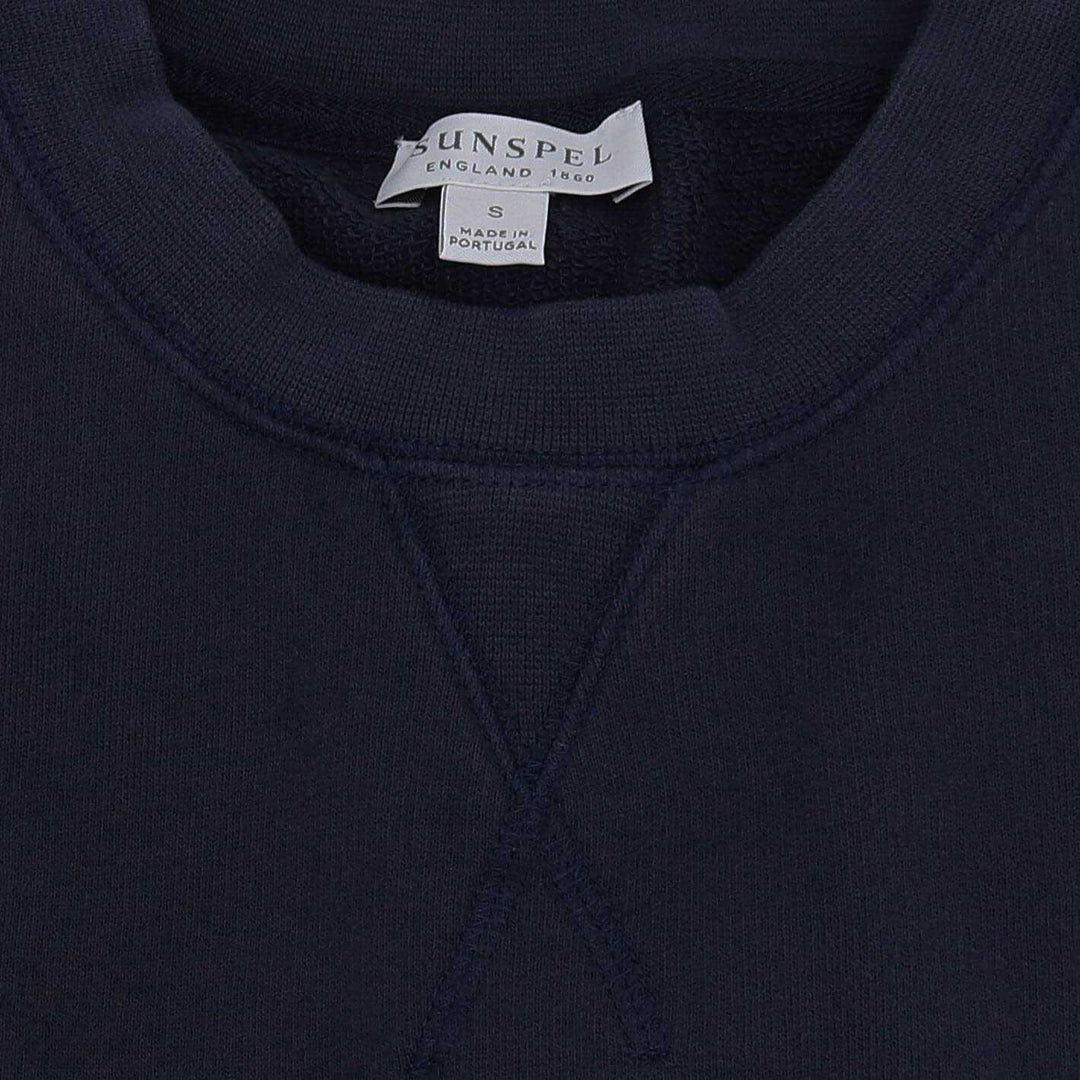Navy Washed Loopback Sweatshirt
