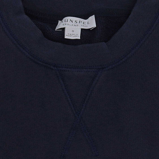 Navy Washed Loopback Sweatshirt