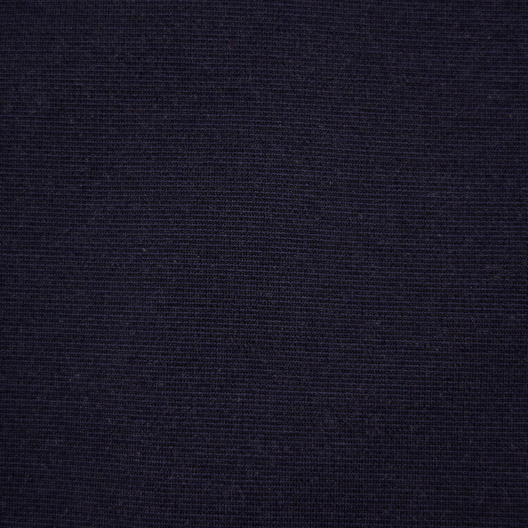 Navy Wool Stretch Mandarin Nehru Jacket