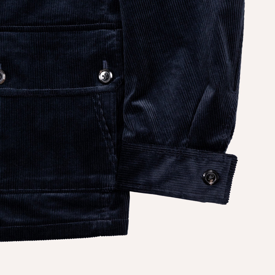 Navy Cotton Corduroy Traveller Jacket