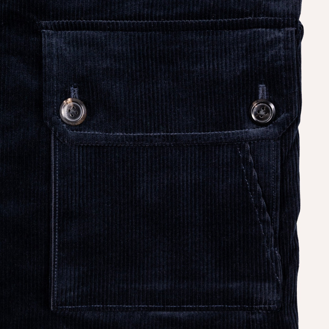 Navy Cotton Corduroy Traveller Jacket