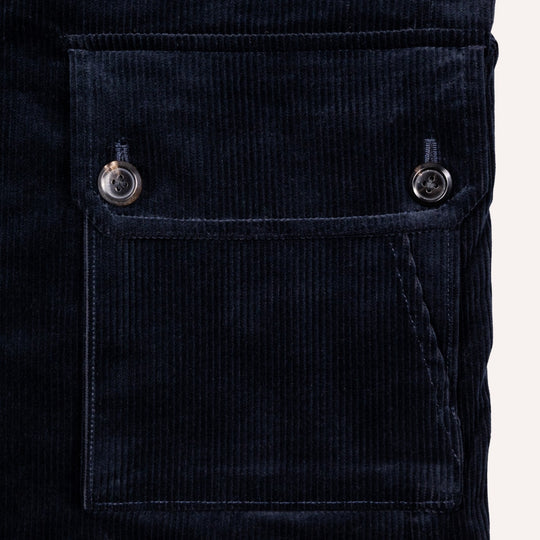 Navy Cotton Corduroy Traveller Jacket