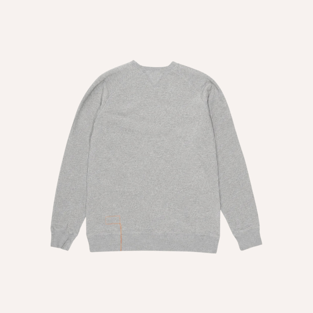 Grey Melange Harvard French Terry Crewneck Sweatshirt - Raglan Cut