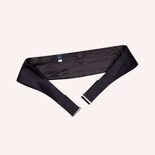 Black Satin Silk Cummberbund