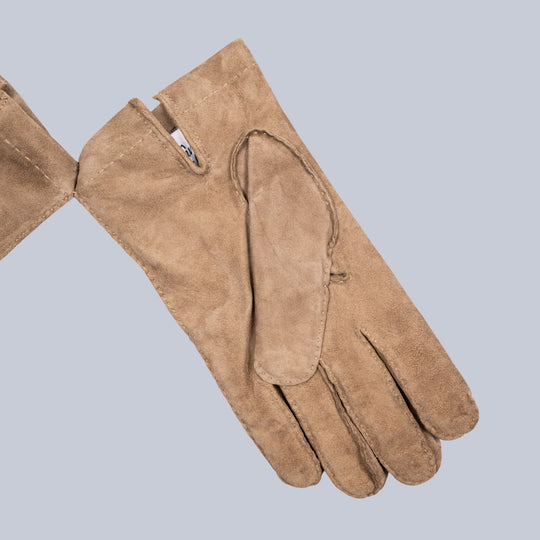 Taupe Suede Cashmere Lined Gloves