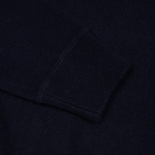 Navy Raglan Cashmere Sweater