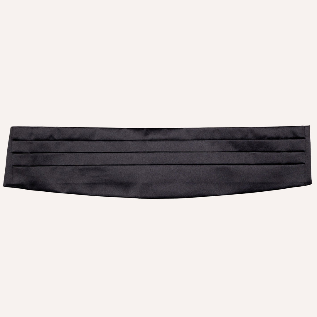 Black Satin Silk Cummberbund